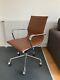 Tan Faux Leather Office Chair (mid-century)