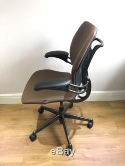 Tan Leather Humanscale Freedom Ergonomic Office Task Chair 2015 Model