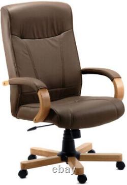 Teknik Office Richmond Brown Bonded Leather Executive Chair With Matching Remova