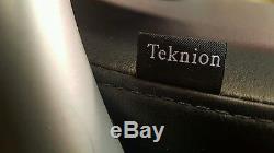 Teknion Okamura super Executive high back Chair Chrome/Alli Black Leather