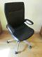 Teknion Quality Leather Upholstery Office Chair With Back, Seat, Arms Adjustment