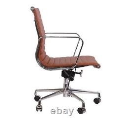 Thinpad Office Chair Brown Leather And Stainless Steel