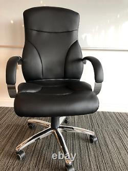 Trojan Black Leather Executive Office Chair Managerial