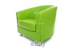 Tub Chair New Executive Designer Leather Armchair Home Office Living Room Dining