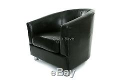 Tub Chair New Executive Designer Leather Armchair Home Office Living Room Dining