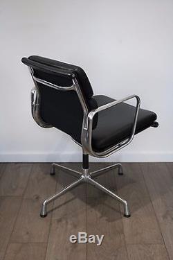 UK DELIVERY Vitra Eames EA208 Soft Pad Chairs Leather Polished Aluminium