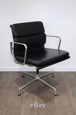 UK DELIVERY Vitra Eames EA208 Soft Pad Chairs Leather Polished Aluminium