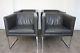 Uk & Eu Delivery Set Of 4 B&b Italia Solo Chairs Grey Leather Meeting Room