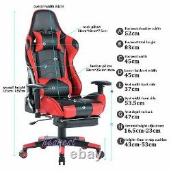 UK Racing Gaming Chairs Leather Lift Swivel Office Computer Desk Chair Teen Kids