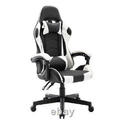 UK office racing swivel chair gaming chair leather reclining chair with footrest