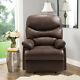 Upholstered Leather Sofa Back Adjustable Recliner Armchair Office Lounge Chairs