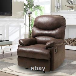 Upholstered Leather Sofa Back Adjustable Recliner Armchair Office Lounge Chairs