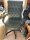 Used Chesterfield Executive Office Chair Green Leather