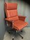 Used Vintage 1980's Swivelling Adjustable Directors Leather Chair Tan
