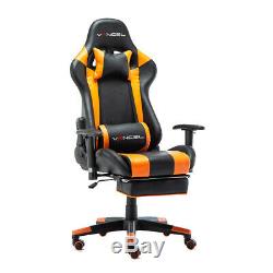 VANCEL Computer Gaming Chair with Footrest Lumbar Massage Support PC Chair