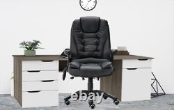 VComfort office gaming massage Swivel recline ergonomic leather highback chair
