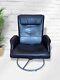 Vintage Leather Swivel Recliner Chair W Foot Stool Armchair For Home Or Office