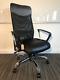 Vegas Black Leather Executive Mesh Office Chair