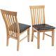 Vidaxl 2/4/6 Pcs Oak Wood Kitchen Dining Chairs Seat Set Artificial Leather