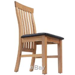 VidaXL 2/4/6 pcs Oak Wood Kitchen Dining Chairs Seat Set Artificial Leather