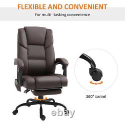 Vinsetoo 6-Point PU Leather Massage Chair Electric Angle Adjustable Remote Brown