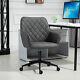 Vinsetto Argyle Office Chair Leather-feel Fabric Home Study Leisure With Wheels