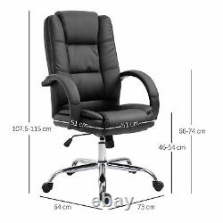 Vinsetto Executive High Back Office Chair Ergonomic 360° Swivel PU Leather Seat