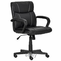 Vinsetto Executive Home Office Chair Swivel PU Leather Ergonomic Chair, Black