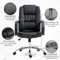 Vinsetto Executive Office Chair High Back Computer Desk Chair with Armrests Black