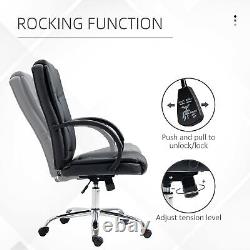 Vinsetto Executive Office Chair High Back Computer Desk Chair with Armrests Black