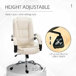 Vinsetto Executive Office Chair Swivel Ergonomic High Back PU Leather, Beige