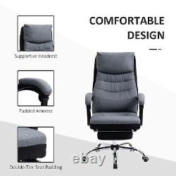Vinsetto Executive Office Chair Swivel Reclining Chair with Retractable Footrest