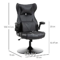 Vinsetto Gaming Chair Home Office Chair with Swivel Pedestal Base Lumbar Support