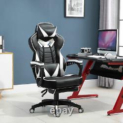 Vinsetto Gaming Chair Recliner with Wheels, Pillow, Footrest Home Office
