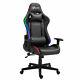 Vinsetto Gaming Chair With Rgb Led Light, Arm, Swivel Office Gamer Recliner, Black