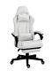 Vinsetto Gaming Office Chair With Swivel Wheels, Footrest, Pu Leather Recliner