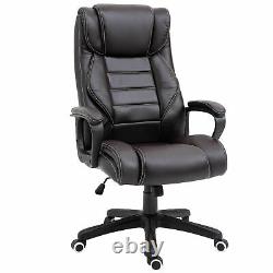 Vinsetto High Back 6 Points Vibration Massage Executive Office Chair, Brown