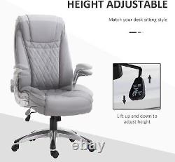 Vinsetto High Back Executive Office Chair Home Swivel PU Leather Chair, Grey