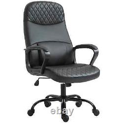 Vinsetto High Back Massage Office Chair with Armrest PU Leather Vibration Execut