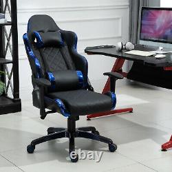 Vinsetto Holographic Stripe Gaming Chair PU Leather High Back 360¡ã Swivel Blue
