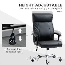 Vinsetto Massage Office Chair PU Leather Computer Chair with Tilt Function Black