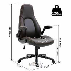 Vinsetto Office Chair 360° Swivel Ergonomic Adjustable Height PU Leather Coffee
