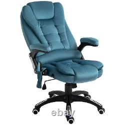 Vinsetto Office Chair with Heating Massage Points Relaxing Reclining Blue