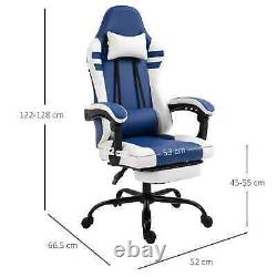 Vinsetto PU Leather Gaming Office Chair Ergonomic Reclining Gaming Chair with Retr