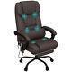 Vinsetto Pu Leather Massage Office Chair Height Adjustable Computer Chair Brown