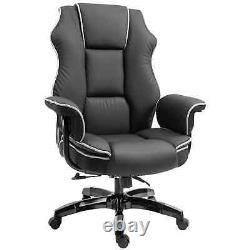 Vinsetto PU Upholstered Recliner Office Chair Black