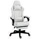 Vinsetto Racing Gaming Chair Faux Leather Gamer Recliner Home Office, White