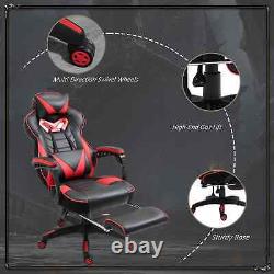 Vinsetto Racing Gaming Chair with Footrest, PU Leather Office Chair, Computer