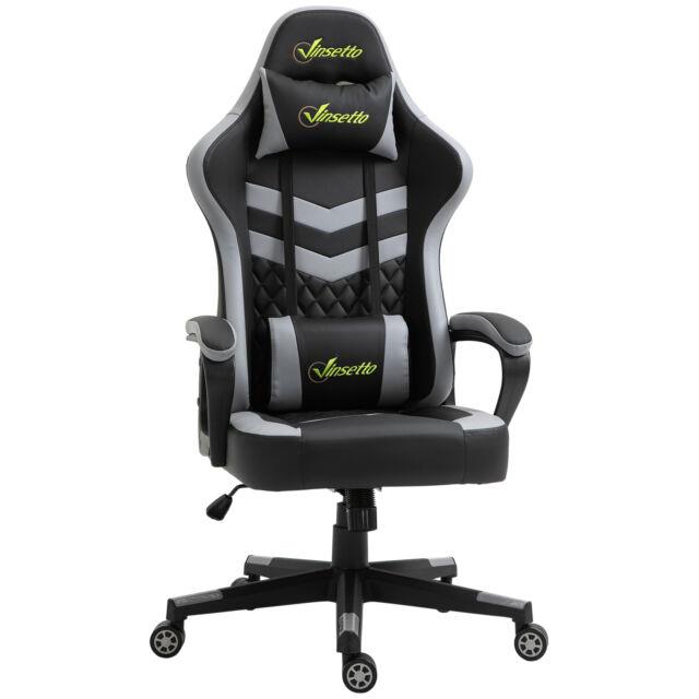 Vinsetto Racing Gaming Chair With Lumbar Support, Gamer Office Chair, Black Grey