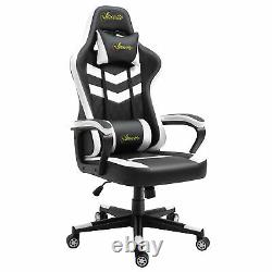 Vinsetto Racing Gaming Chair with Lumbar Support, Gamer Office Chair, Black White